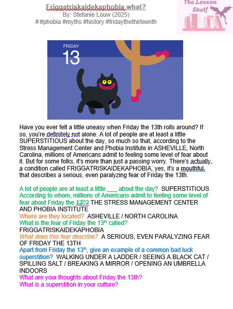 S2C Lesson - Friggatriskaidekaphobia what? - Image 2